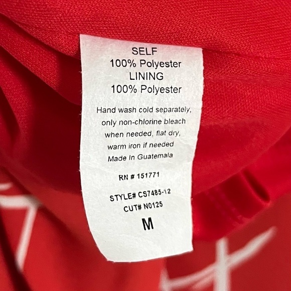 NWT Gilli Women’s Midi Length Abstract Print Skirt Red White Orange Size Medium - Picture 6 of 6